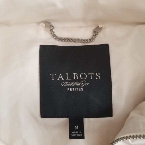 Talbots White Down Puffer Jacket - Picture 2 of 5